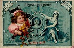 Neujahr Kind Geld Prägedruck I-II (Marke Entfernt) Bonne Annee Argent - Anno Nuovo