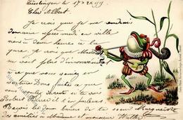 Frosch Personifiziert Lithographie 1899 I-II Grenouille - Andere & Zonder Classificatie