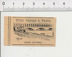 Presse 1899 Petite Gravure De Paris Viaduc D'Auteuil 51D24 - Unclassified