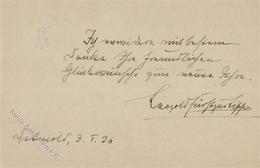 Adel SCHAUMBURG-LIPPE - AUTOGRAPH Einladungskarte Mit Original-Unterschrift Des Fürsten Von Lippe - DETMOLD 3.1.36 I - Königshäuser