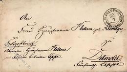 Militär Feldpostbrief Vom 30.7.1866 Von Major Kellner Vom Füselier Batallion Lippe-Detmold I-II (altersbedingte Gebrauch - Altri & Non Classificati