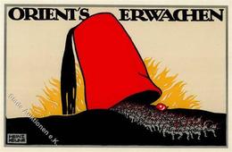 Antipropaganda WK I Orient's Erwachen Sign. Keune, Heiz Künstlerkarte I-II - Weltkrieg 1914-18