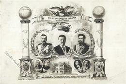 Militär Russisch-Japanischer Krieg Zar Nikolaus II. Roosevelt U. Kaiser Mikado 1905 I-II Pere Noel - Other & Unclassified