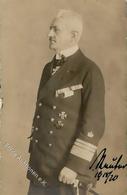 WK I Marine Reuter, Ludwig V. Admiral Mit Orign. Unterschrift Foto-Karte I-II - War 1914-18