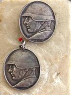 WK I Orden Schweiz 2 Medaillen 1x Als Anhänger 1x Als Brosche Schweizer Nationalspende 1918 Silber 800'er I-II - Guerre 1914-18