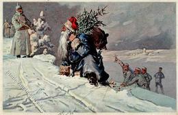 Weihnacht Im Feld WK I  Weihnachtsmann Soldaten  Künstlerkarte 1916 I-II Pere Noel - Guerre 1914-18