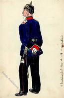 Regiment 1. Ermländ. Inf. Regt. Nr. 150 Handgemalt KEINE AK II (fleckig, Stauchung) - Regiments