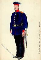 Regiment 3. Schles. Inf. Regt. Nr. 156 Musketier Handgemalt KEINE AK II (fleckig, Stauchung) - Regimientos