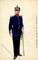 Regiment 5. Niederschles. Inf. Regt. Nr. 154 Handgemalt KEINE AK II (fleckig, Stauchung) - Regiments