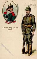 Regiment Berlin Mitte (1000) 2. Garde Regt. Zu Fuß  1917 I-II (fleckig) - Régiments