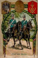 Regiment Berlin Mitte (1000) Nr. 1 Garde Dragoner Regt. Prägedruck 1915 I-II (fleckig) - Regimientos