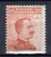 1917/21  - ISOLE ITALIANE DELL'EGEO: NISIROS -  Italia - Catg. Unif.  10 - Firmato. Biondi - LH - (W2019.37..) - Egée (Nisiro)