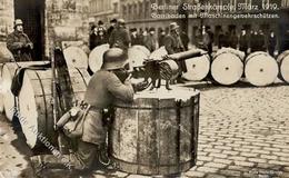 Revolution Barrikaden Mit Maschinengewehrschützen Foto AK I-II - Geschichte