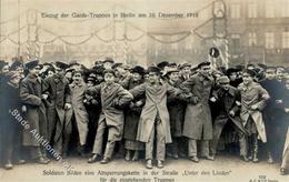 REVOLUTION BERLIN 1918/1919 - Einzug Der GARDE-TRUPPEN In Berlin Am 10.12.1918 - Soldaten Bilden Absperrungskette I - Storia