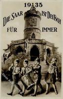 SAARBEFREIUNG 1935 WK II - Die Saar Ist Deutsch - JUNVOLK Mit S-o I-II - Guerra 1939-45