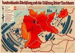 NS-LANDKARTE WK II - DEUTSCHLANDS ABRÜSTUNG Und Die RÜSTUNG Seiner Nachbarn I-II - Weltkrieg 1939-45