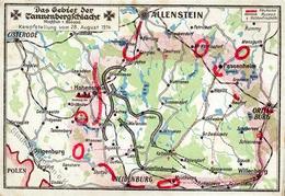 NS-LANDKARTE WK II - TANNENBERGSCHLACHT Bei Hohenstein,Ostpreußen I-II - Weltkrieg 1939-45