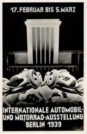 Propaganda WK II Charlottenburg (1000) Intern. Automobil U. Motorad Ausstellung Foto-Karte I-II Expo - Guerra 1939-45