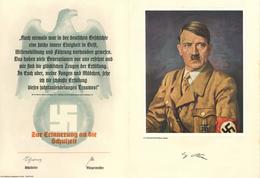 Propaganda WK II Erinnerung An Die Schulzeit Klapp Mit Hitler Bild II (fleckig) - War 1939-45