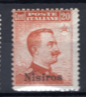 1917/21  - ISOLE ITALIANE DELL'EGEO: NISIROS -  Italia - Catg. Unif.  10 - Firmato. Biondi - LH - (W2019.37..) - Egée (Nisiro)