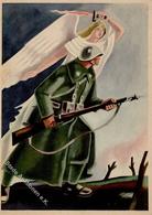 Propaganda WK II Italien Engel Soldat  Künstlerkarte I-II Ange - Guerra 1939-45