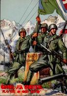 Propaganda WK II Italien Guardia Alla Frontiera Sign. D'Ercoli  Künstlerkarte I-II - Guerra 1939-45