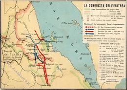 Propaganda WK II Italien La Conquista Dell'Eritrea Künstlerkarte I-II (fleckig) - Guerra 1939-45