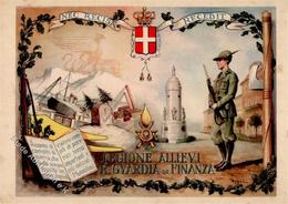 Propaganda WK II Italien Legione Allievi R. Guardia Di Finanza Künstlerkarte I-II (fleckig) - Guerra 1939-45