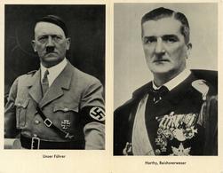 Hitler Und Horthy Foto Klappkarte WK II - War 1939-45