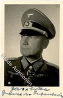 Ritterkreuzträger WK II Jaschke, Erich General Mit Orign. Unterschrift Foto 7,5 X 4,2 Cm I-II - Guerra 1939-45