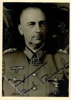 Ritterkreuzträger WK II Kriebel, Karl Generalmajor Mit Orign. Unterschrift Foto-Karte I-II - Weltkrieg 1939-45