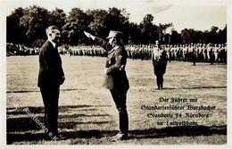 Reichsparteitag NÜRNBERG WK II - Der FÜHRER Mit Standartenführer WURZBACHER Standarte 14 NÜRNBERG Im Luitpoldhain (Aufma - Guerra 1939-45