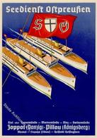 DANZIG-KÖNIGSBERG WK II - SEEDIENST OSTPREUSSEN Sign. Künstlerkarte I - Guerra 1939-45
