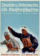 OBERHOF,Thüringen WK II - DEUTSCHE WEHRMACHTS-SKI-MEISTERSCHAFTEN 1939 - Künstlerkarte Sign. Gruhl I - Guerre 1939-45