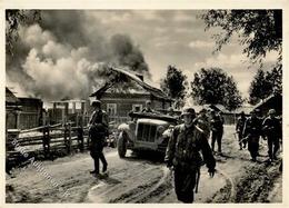 SS WK II Unsere Waffen SS Ein Dorf Ist Genommen Foto AK I-II - Guerre 1939-45