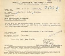 SS WK II Verleiungsurkunde Kroatien Orign. Unterschrift SS Sturmbannführer Ullenberger I-II - Guerre 1939-45