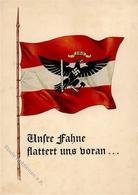 HITLERJUGEND WK II - Hitler-Jugend-Bausteinkarte Württemberg - Unsre Fahne Flattert Uns Voran.. I-II - War 1939-45