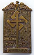 WK II Anstecknadel HJ Düsseldorf (4000) Gebiets Jugendtag 1933 I-II - Weltkrieg 1939-45