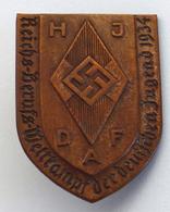 WK II Anstecknadel HJ Reichs Berufswettkamp Der Deutschen Jugend 1934 I-II - Guerra 1939-45