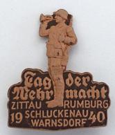 WK II Anstecknadel Tag Der Wehrmacht Zittau Rumburg Schluckenau Warnsdorf 1940 I-II - Guerra 1939-45