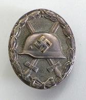 WK II Anstecknadel Verwundetenabzeichen Silber I-II - Guerra 1939-45