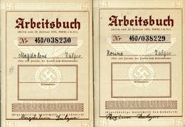 WK II Dokumente 2 Arbeitsbücher Von 2 Schwestern Aus Kroatien Arbeitgeber Reichswerke  Hermann Göring I-II - Guerra 1939-45