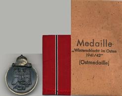 WK II Orden MILITARIA - WINTERSCHLACHT Im OSTEN 1941/42 - Ostmedaille Mit Originaltüte I - War 1939-45