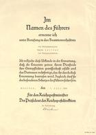 WK II Verleiungsurkunde Benennung Zum Beamten I-II - Oorlog 1939-45