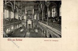 Synagoge Karlovy Vary  Tschechien Innenansicht I-II (keine Ak-Einteilung) Synagogue - Judaisme