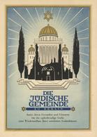 Judaika Berlin (1000) Jüdische Gemeinde Dankesblatt Innen Mit 10 Spendenmarken Div. Synagogen I-II (fleckig) Synagogue J - Judaísmo