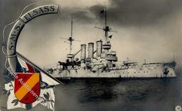 Marine SMS Elsass Foto AK 1908 I-II - Guerre