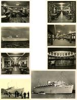 Schiff Ozeanliner Robert Ley Lot Mit 1 Ansichtskarte Und 17 Kleinen Fotos I-II Bateaux Bateaux Bateaux - Paquebots