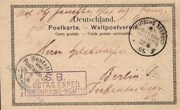 1901 Ansichtskarte Von Saipan Mit Der Deutschen Seepost (Ost-Asiatische Hauptlinie Mit Violettem R3 Nach Berlin (GÄ38255 - Andere & Zonder Classificatie