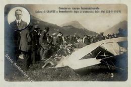 Flugzeug Vor 1945 Domodossola (28845) Italien Pilot Chavez, Jorge Absturz Foto AK 1911 I-II Aviation - Otros & Sin Clasificación